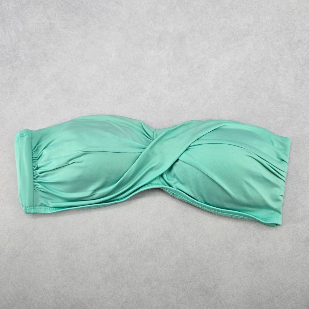 Mossimo Green Crisscross‎ Strapless Bandeau Bikini Bralette Swim Top S Small